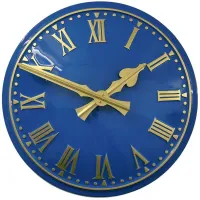 Kendal Outdoor Clock Service blue dial